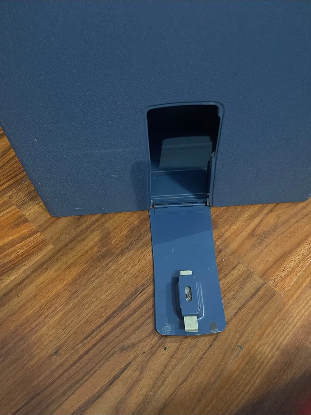 Compact Navy Blue Portable Storage Case with Handle
